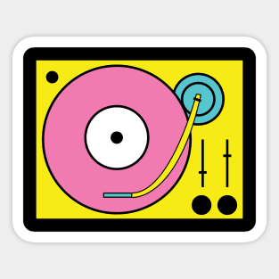 80s 90s Nostalgia DJ Deck Sticker